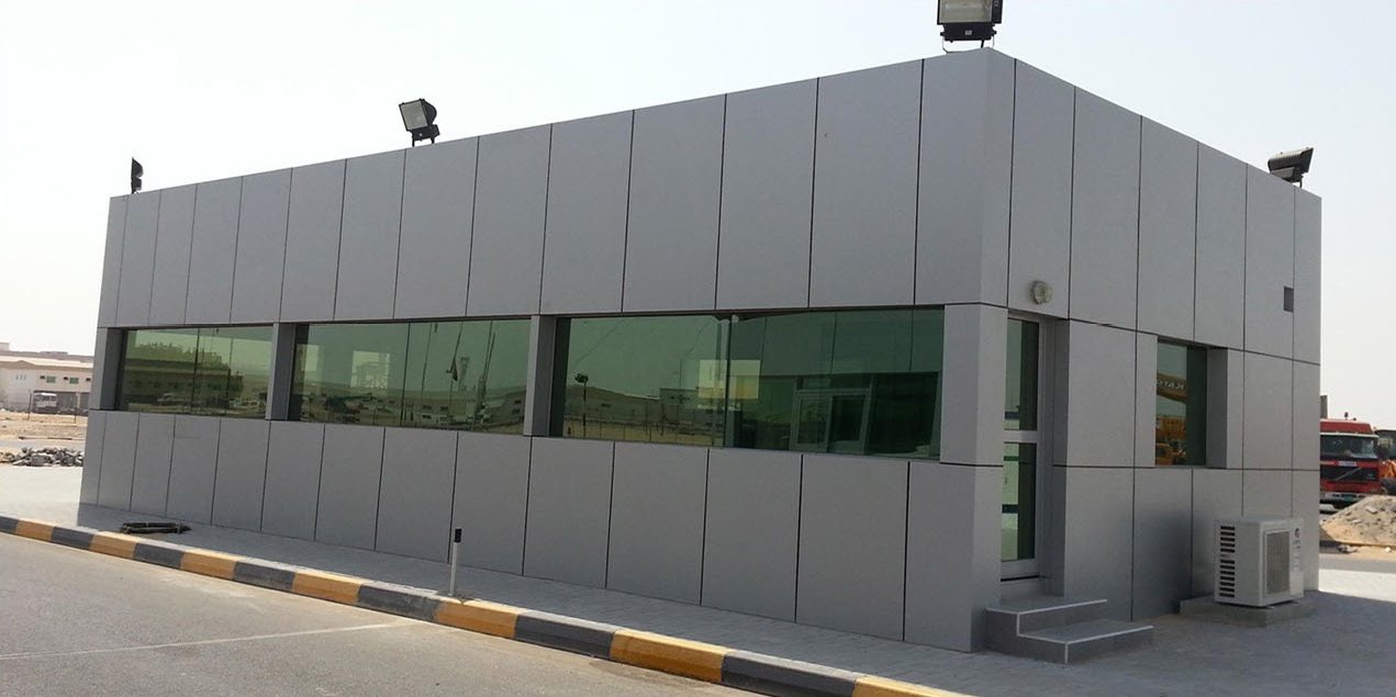 Glass and aluminium partition and sliding doors in a modern office